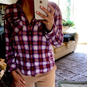 TNA button down top